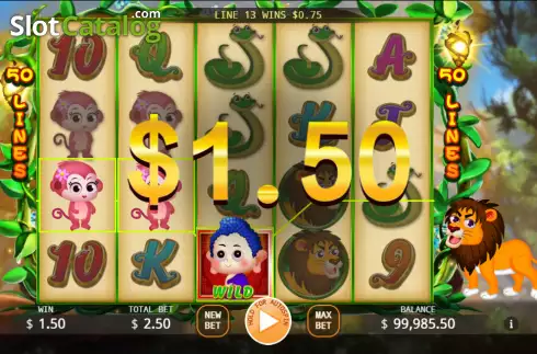 Win screen 2. Lion King and Eagle King slot