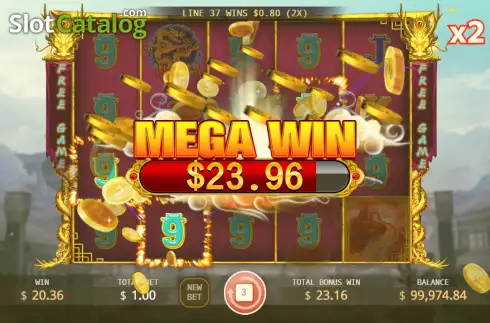 Mega Win Screen. Emperor Qin slot