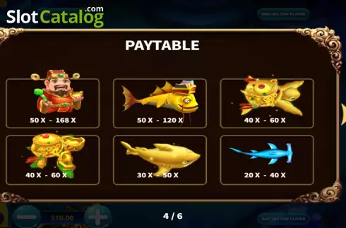 PayTable screen. Cai Shen Dao (KA Gaming) slot