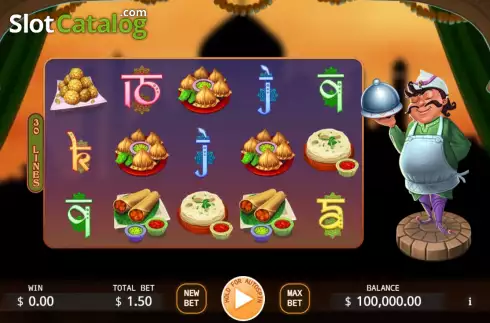 Game screen. Happy Indian Chef slot