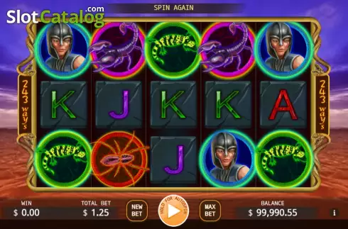 Game screen. Medusa (KA Gaming) slot