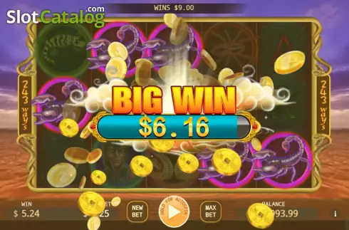 Big Win screen. Medusa (KA Gaming) slot