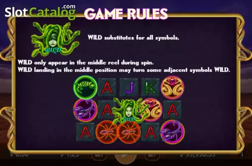 Game Rules screen 2. Medusa (KA Gaming) slot