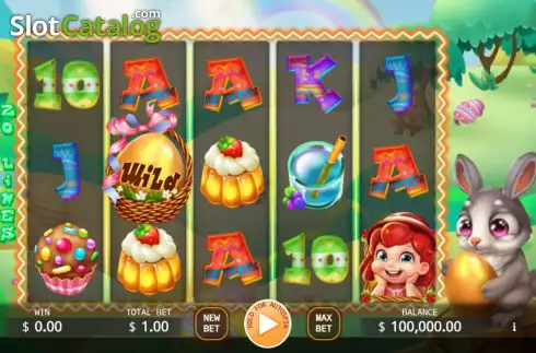 Game screen. Easter Egg Party slot