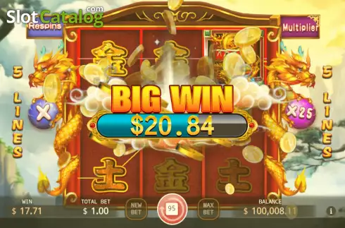 Big Win screen. Fu Shenlong slot