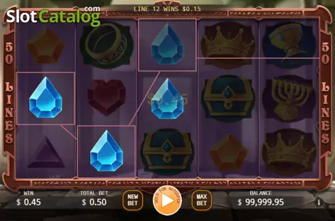 Win screen. Solomon's Treasure slot