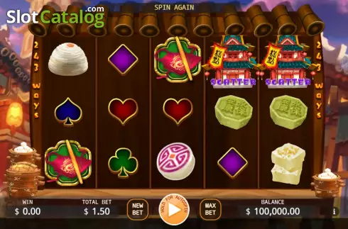 Game screen. Chinese Pastry slot