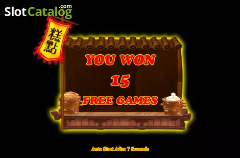 Free Games screen. Chinese Pastry slot
