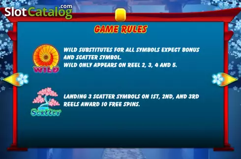 Game Rules screen 2. Demon Fox slot