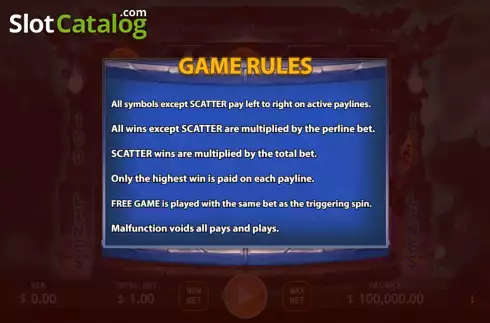Game Rules screen. Ghost Festival slot