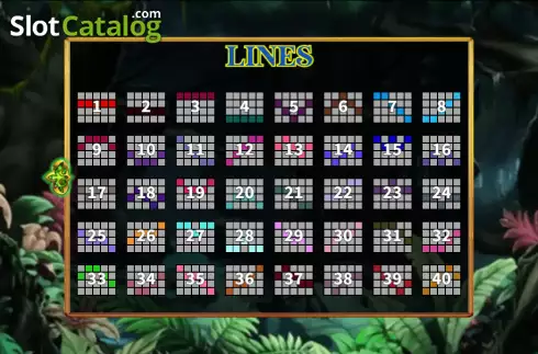 Paylines screen. Wild Jungle (KA Gaming) slot
