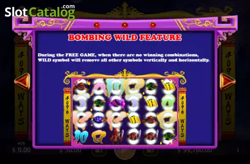 Bombing Wild feature screen. Ghosts Fortune slot