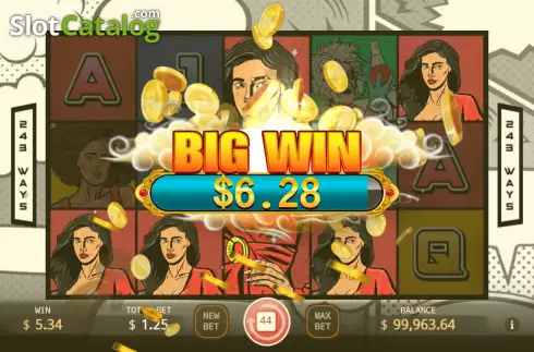 Big Win screen. Secret Agent (KA Gaming) slot