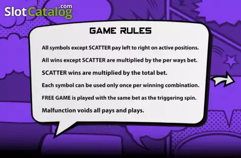 Game Rules screen. Secret Agent (KA Gaming) slot