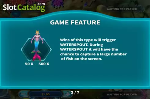 Game Features screen 2. Mermaid World slot