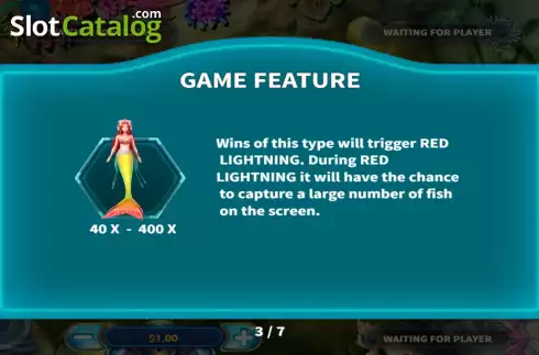 Game Features screen 3. Mermaid World slot