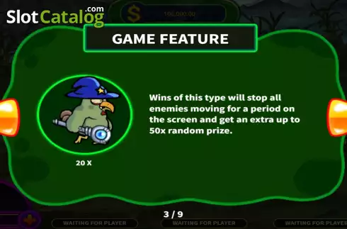 Game Features screen 3. Zombie Chicken slot