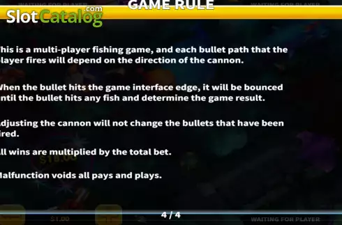Game Rules screen. Golden Dragon (KA Gaming) slot