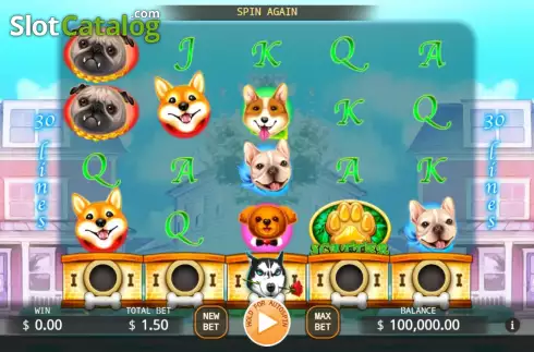 Game screen 2. Who Let the Dogs Out slot