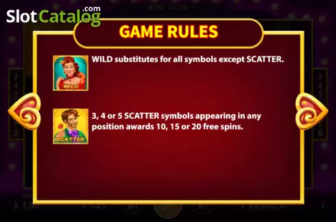 Game Rules screen 2. Moulin Rouge slot