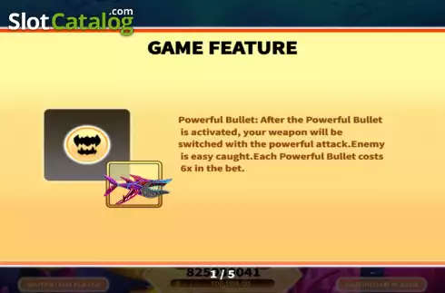 Game Features screen. Hungry Shark (KA Gaming) slot