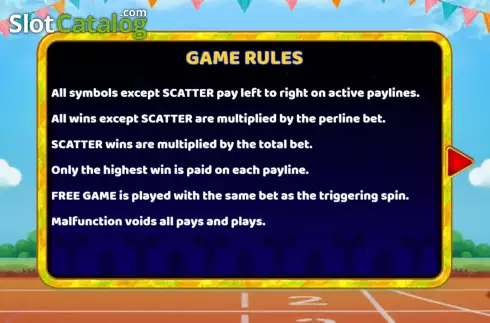 Game Rules screen. Cheerleading Team slot