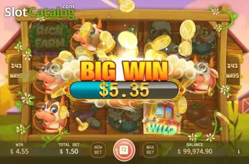 Win screen 3. Rich Farm slot