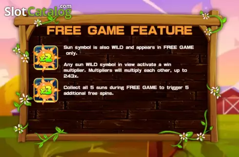 Game Features screen 2. Rich Farm slot