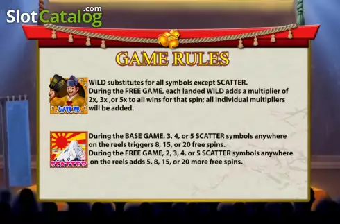 Game Features screen. Sumo (KA Gaming) slot