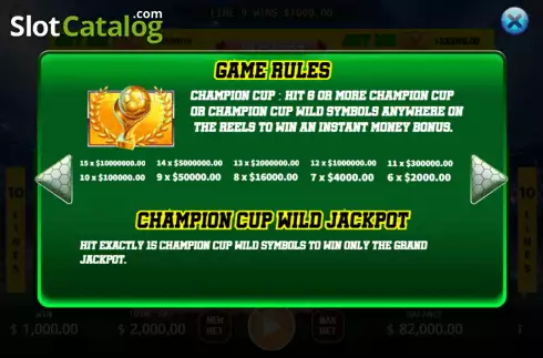 Wild Jackpot screen. Football Mania (KA Gaming) slot