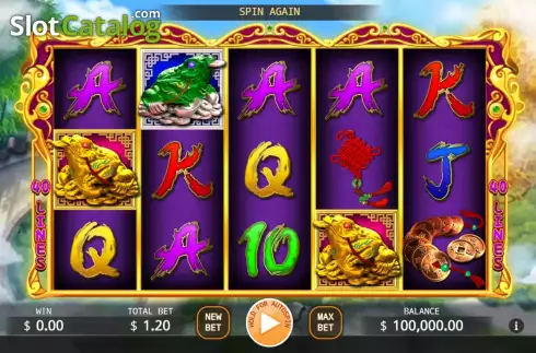 Game screen. Wealth Toad slot