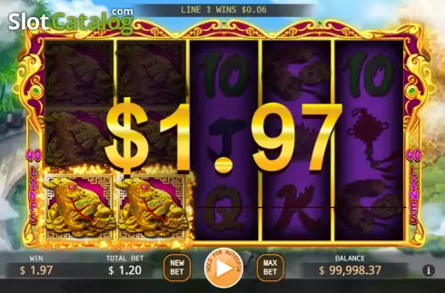 Win screen 2. Wealth Toad slot