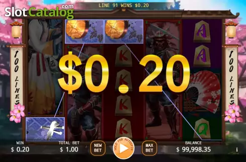 Win screen. Geisha (KA Gaming) slot