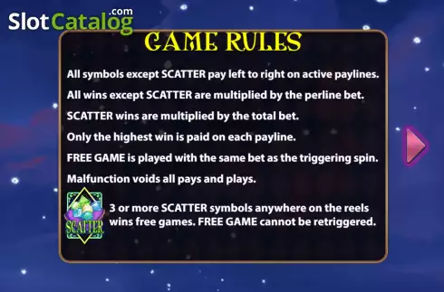 Game Rules screen. Lazy Rich slot