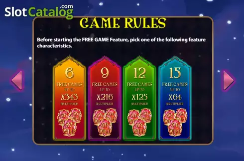 Game Features screen 2. Lazy Rich slot