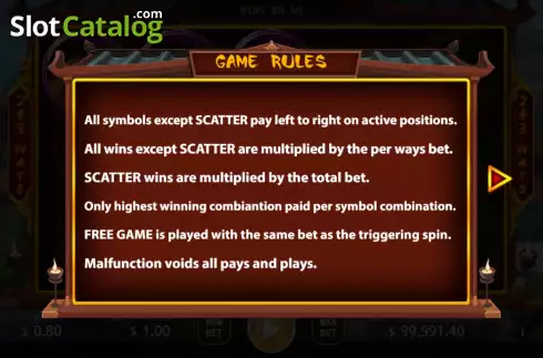 Game Rules screen. Great Doctor slot