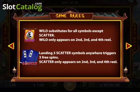 Game Rules screen 2. Great Doctor slot
