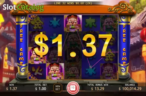 Free Spins screen 3. Five Fortune Gods slot