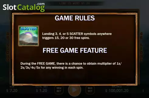Game Rules screen 2. Seediq slot