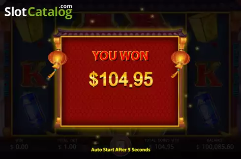 Win Free Spins screen. Tuan Yuan slot