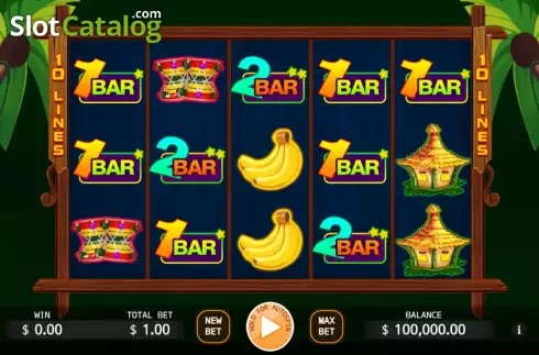 Game screen. 3x Monkeys slot