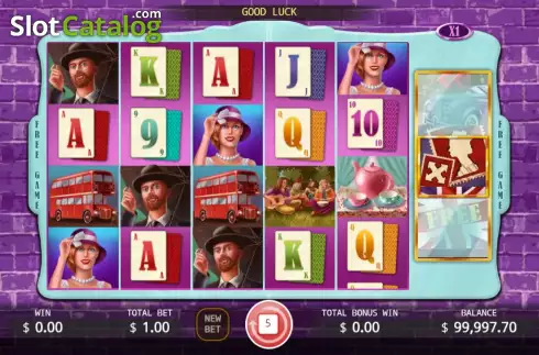 Free Spins screen 2. Romance In England slot