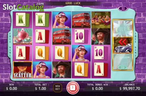 Free Spins screen 3. Romance In England slot