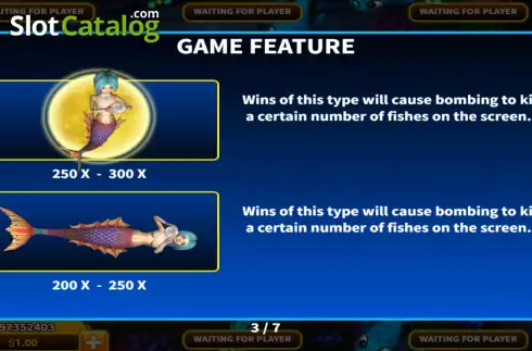 Game Features screen 3. Mermaid Legend slot