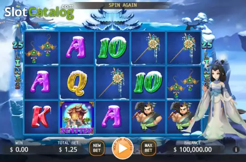 Game screen. Snow Goddess slot