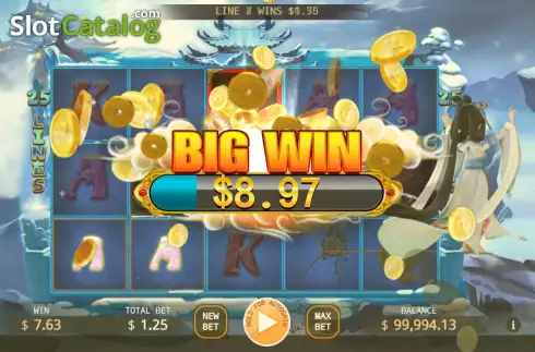 Big Win screen. Snow Goddess slot
