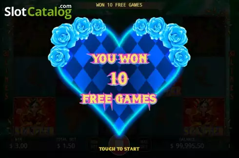 Free Spins screen. Alice In MegaLand slot