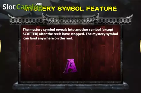Mystery symbol feature screen. Spider Goblin slot