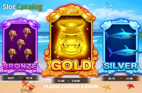 Choose a room screen. Golden Fish Hunter slot