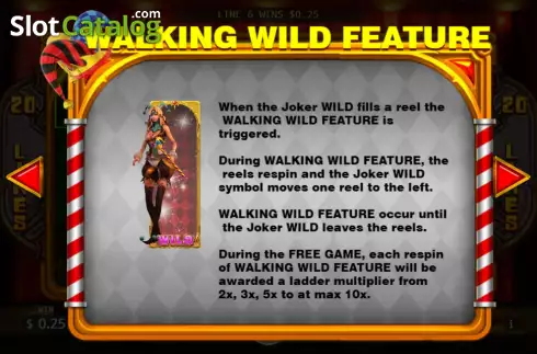Walking Wild screen. Miss Joker (KA Gaming) slot